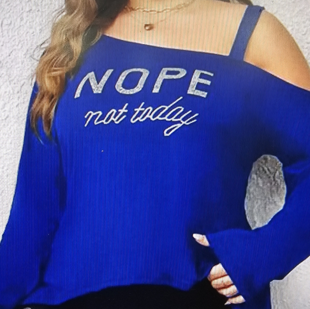 Asymmetrical Neckline Letter Printed T-Shirt Size 12(0XL)